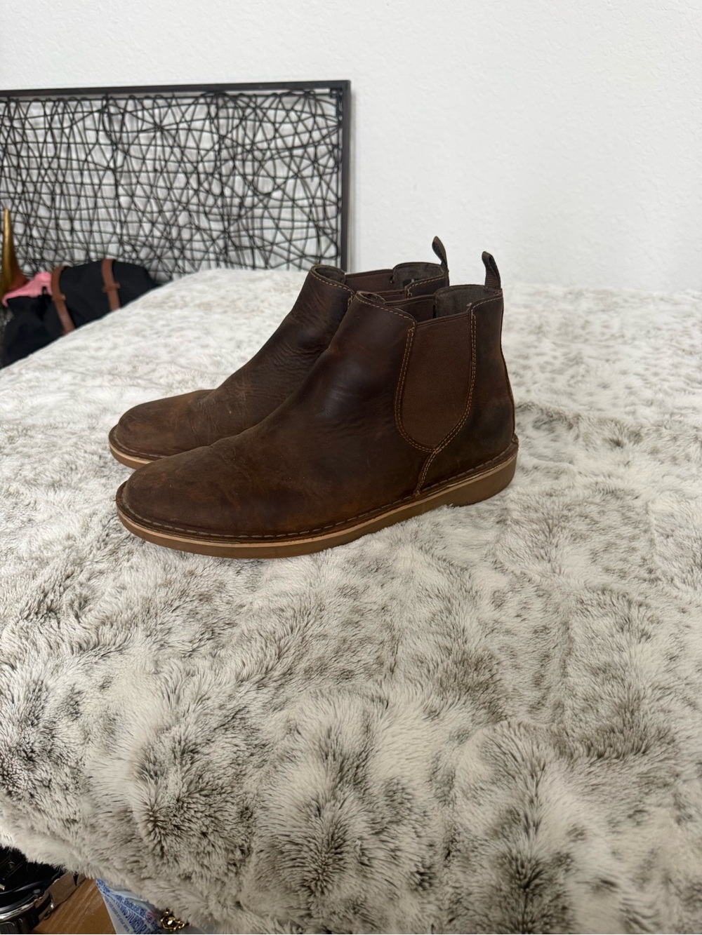 Clarks Brown Leather Chelsea Boots